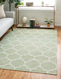 Green 5' x 7' 2 Decatur Rectangle Area Rug 100% Cotton All Natural Sustainable Eco-Friendly Carpet for Dining Living Office Dorm Rooms for Sale at Rug Engine