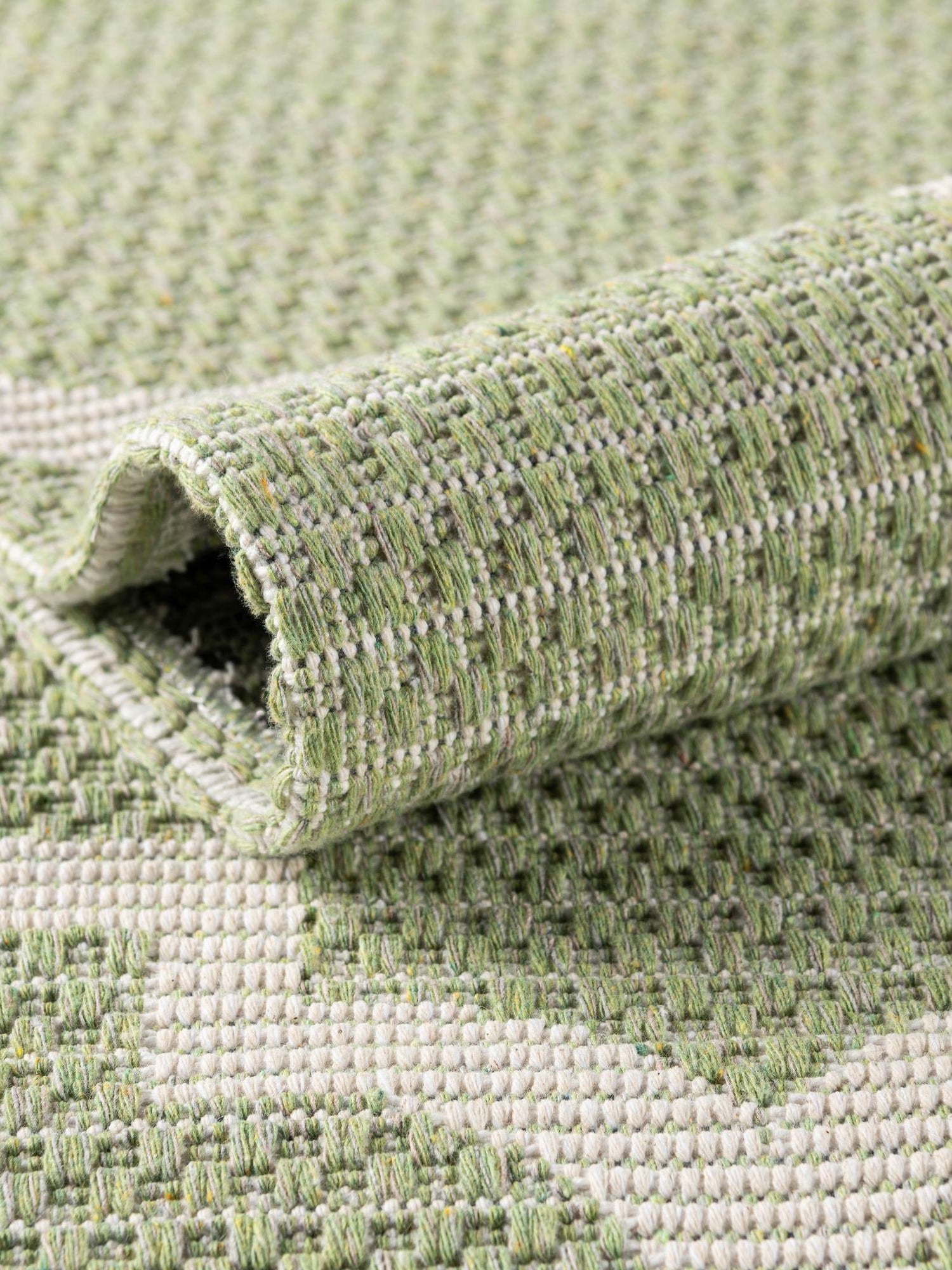 Green 5' x 7' 2 Decatur Rectangle Area Rug 100% Cotton All Natural Sustainable Eco-Friendly Carpet for Dining Living Office Dorm Rooms for Sale at Rug Engine