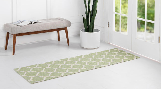 Green 2' x 6' Decatur Runner Area Rug 100% Cotton All Natural Sustainable Eco-Friendly Carpet for Dining Living Office Dorm Rooms for Sale at Rug Engine
