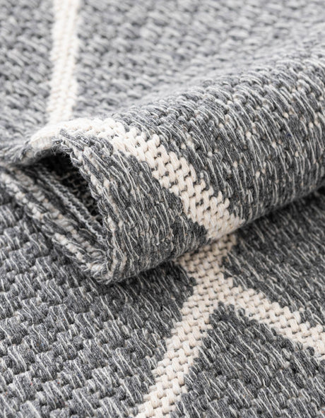 Dark Gray 6' 4 x 9' Decatur Rectangle Area Rug 100% Cotton All Natural Sustainable Eco-Friendly Carpet for Dining Living Office Dorm Rooms for Sale at Rug Engine
