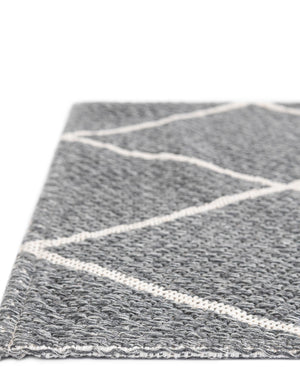 Dark Gray 6' 4 x 9' Decatur Rectangle Area Rug 100% Cotton All Natural Sustainable Eco-Friendly Carpet for Dining Living Office Dorm Rooms for Sale at Rug Engine