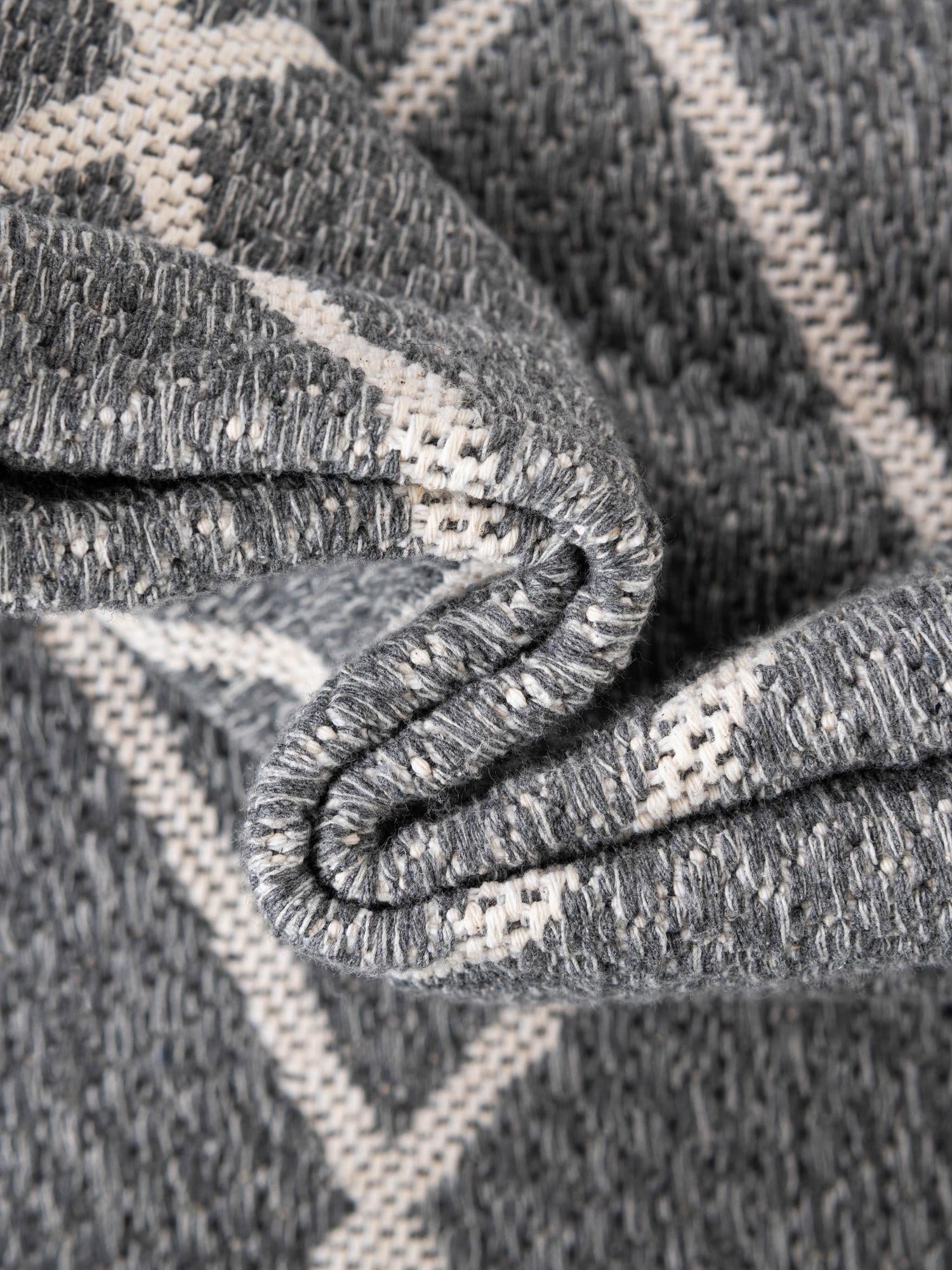 Dark Gray 5' x 7' 4 Decatur Rectangle Area Rug 100% Cotton All Natural Sustainable Eco-Friendly Carpet for Dining Living Office Dorm Rooms for Sale at Rug Engine