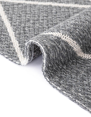 Dark Gray 8' 5 x 11' 4 Decatur Rectangle Area Rug 100% Cotton All Natural Sustainable Eco-Friendly Carpet for Dining Living Office Dorm Rooms for Sale at Rug Engine