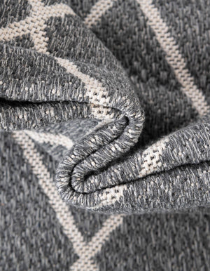 Dark Gray 2' x 6' Decatur Runner Area Rug 100% Cotton All Natural Sustainable Eco-Friendly Carpet for Dining Living Office Dorm Rooms for Sale at Rug Engine