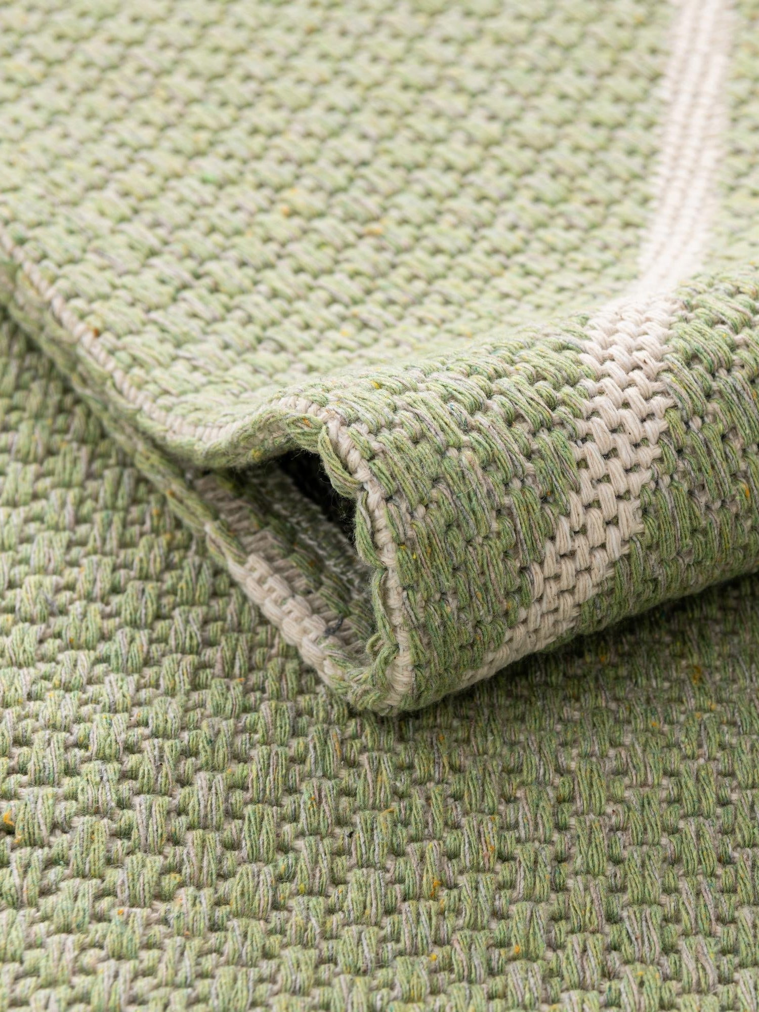 Green 5' x 7' 2 Decatur Rectangle Area Rug 100% Cotton All Natural Sustainable Eco-Friendly Carpet for Dining Living Office Dorm Rooms for Sale at Rug Engine