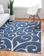 Navy Blue 8' 5 x 11' 4 Decatur Rectangle Area Rug 100% Cotton All Natural Sustainable Eco-Friendly Carpet for Dining Living Office Dorm Rooms for Sale at Rug Engine