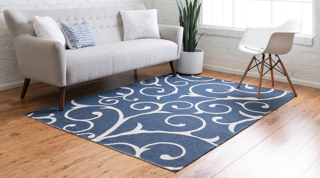 Navy Blue 8' 5 x 11' 4 Decatur Rectangle Area Rug 100% Cotton All Natural Sustainable Eco-Friendly Carpet for Dining Living Office Dorm Rooms for Sale at Rug Engine