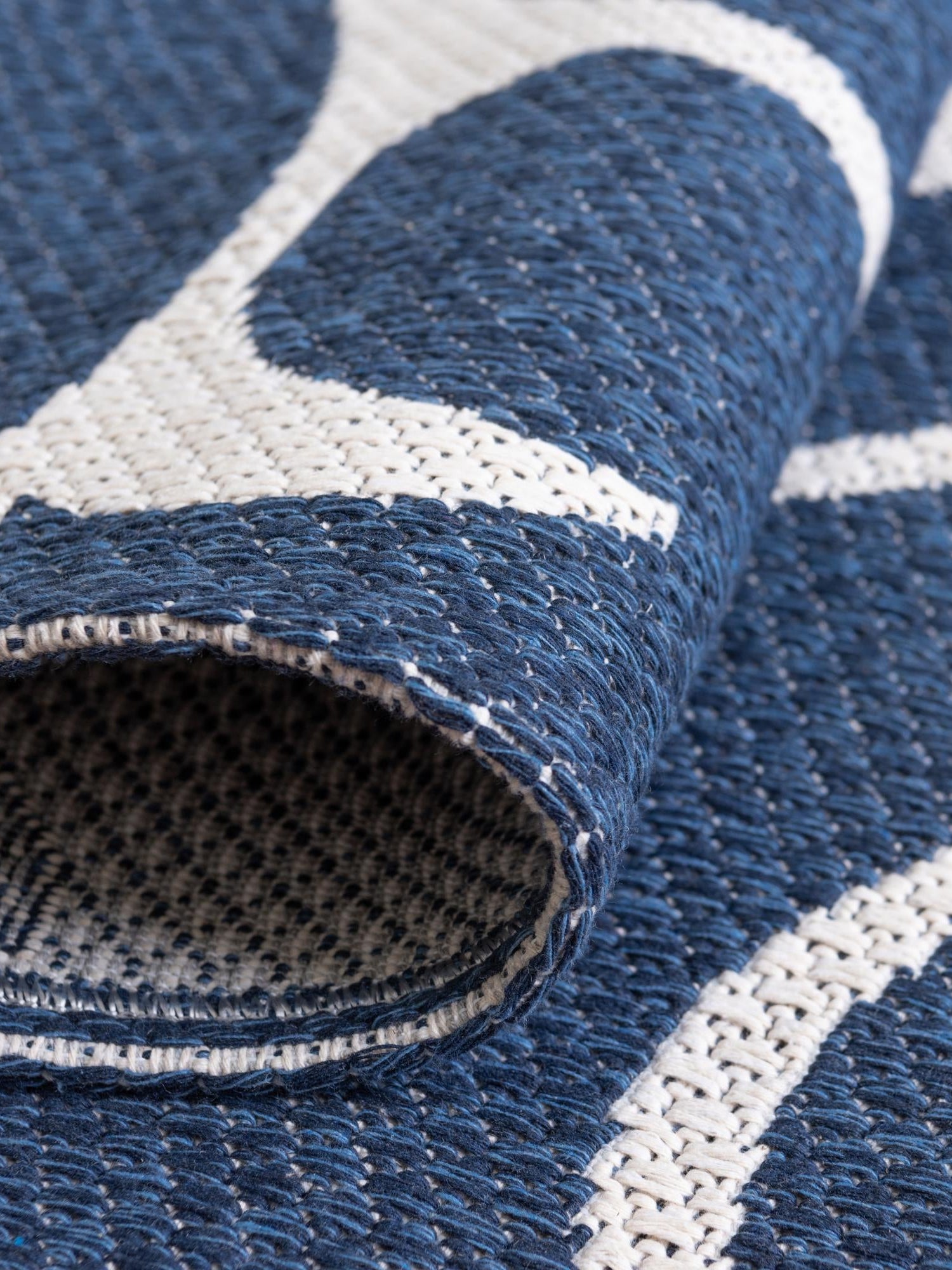 Navy Blue 6' 4 x 9' Decatur Rectangle Area Rug 100% Cotton All Natural Sustainable Eco-Friendly Carpet for Dining Living Office Dorm Rooms for Sale at Rug Engine