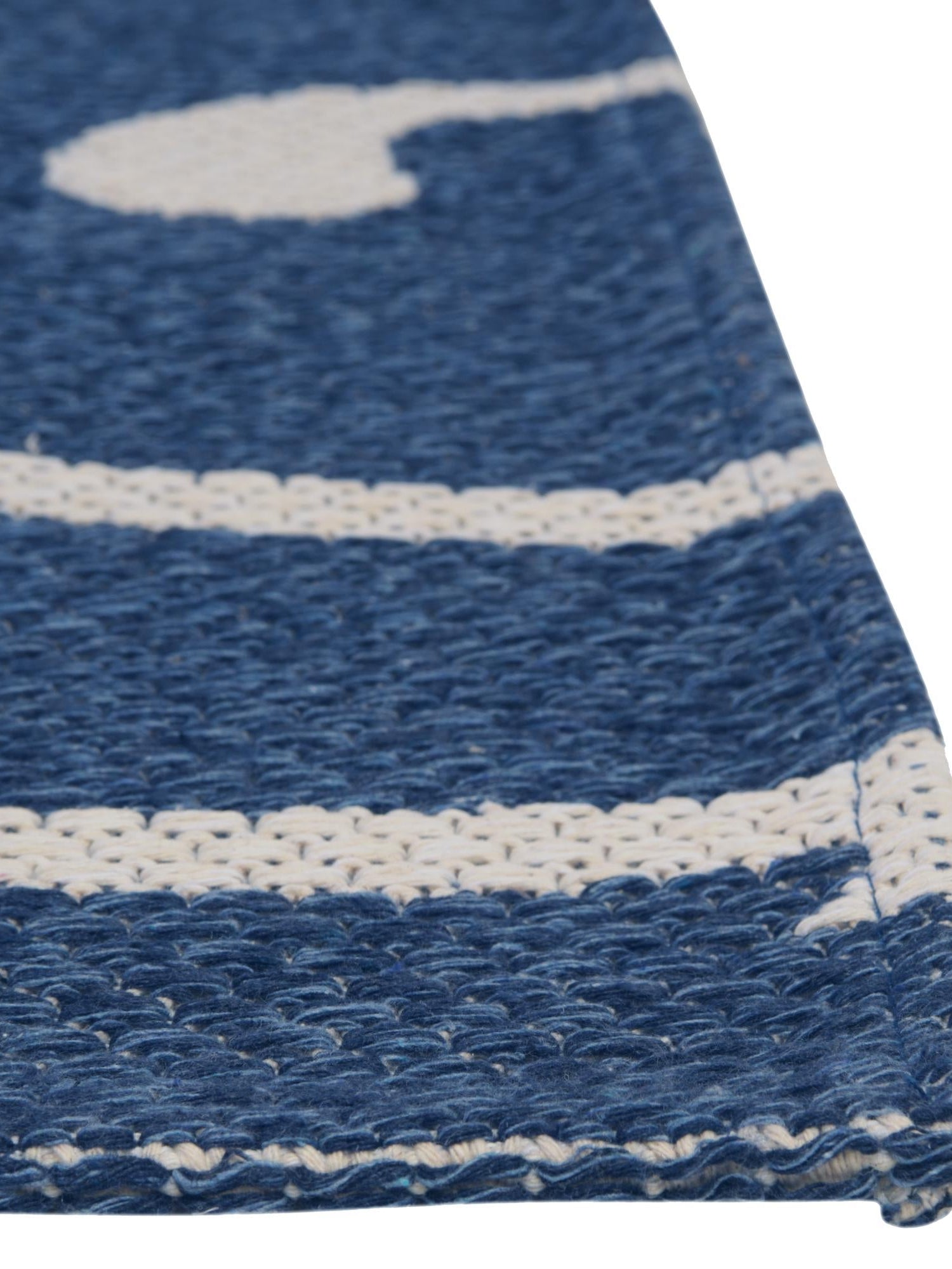 Navy Blue 2' 2 x 3' 1 Decatur Rectangle Area Rug 100% Cotton All Natural Sustainable Eco-Friendly Carpet for Dining Living Office Dorm Rooms for Sale at Rug Engine