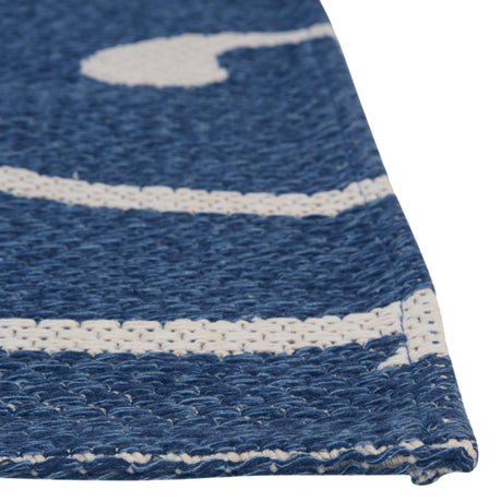 Navy Blue 8' 5 x 11' 4 Decatur Rectangle Area Rug 100% Cotton All Natural Sustainable Eco-Friendly Carpet for Dining Living Office Dorm Rooms for Sale at Rug Engine