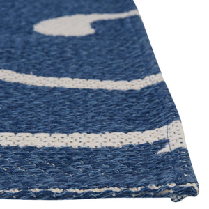 Navy Blue 6' 4 x 9' Decatur Rectangle Area Rug 100% Cotton All Natural Sustainable Eco-Friendly Carpet for Dining Living Office Dorm Rooms for Sale at Rug Engine