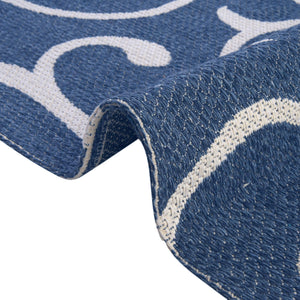 Navy Blue 8' 5 x 11' 4 Decatur Rectangle Area Rug 100% Cotton All Natural Sustainable Eco-Friendly Carpet for Dining Living Office Dorm Rooms for Sale at Rug Engine