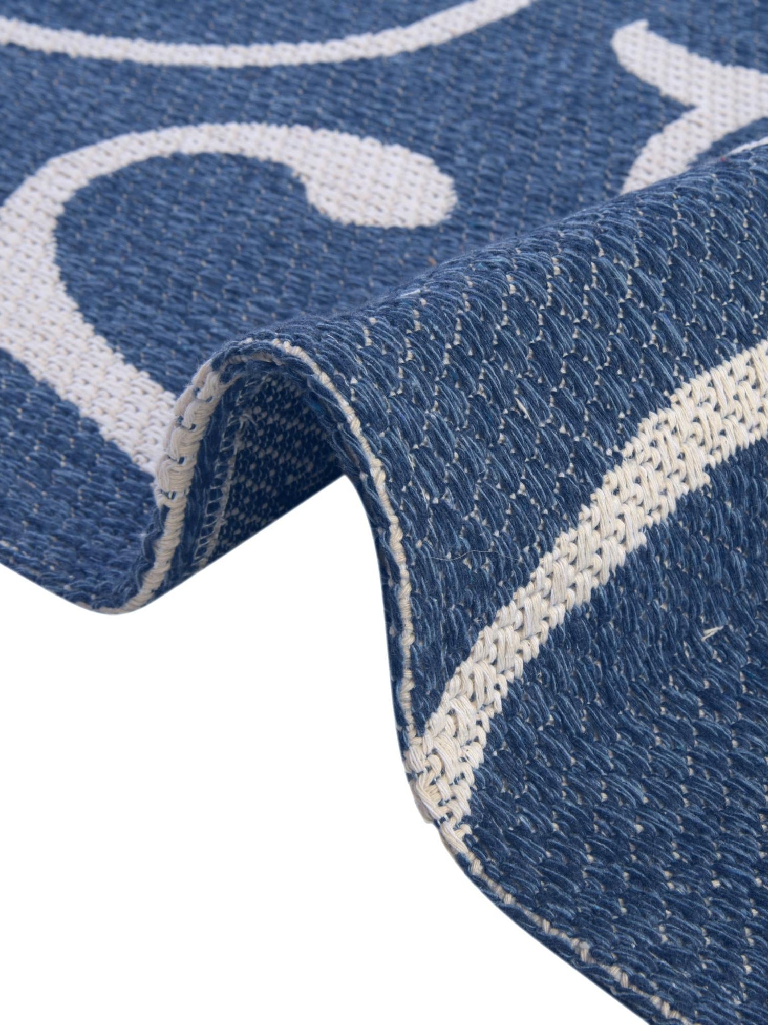 Navy Blue 6' 4 x 9' Decatur Rectangle Area Rug 100% Cotton All Natural Sustainable Eco-Friendly Carpet for Dining Living Office Dorm Rooms for Sale at Rug Engine