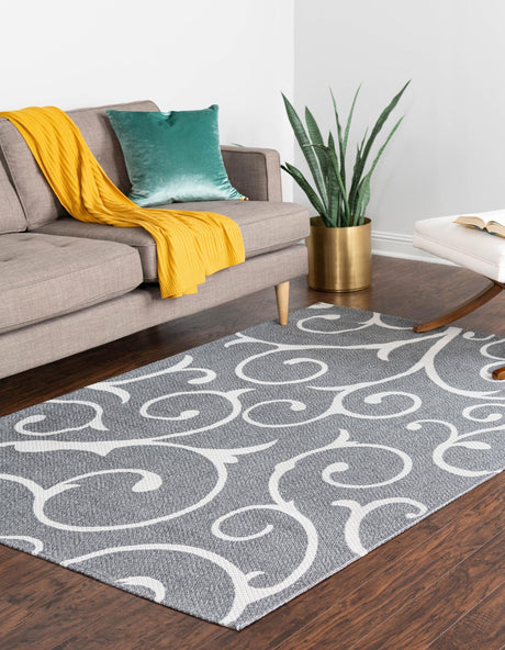 Dark Gray 5' x 7' Decatur Rectangle Area Rug 100% Cotton All Natural Sustainable Eco-Friendly Carpet for Dining Living Office Dorm Rooms for Sale at Rug Engine