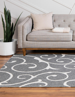Dark Gray 5' x 7' Decatur Rectangle Area Rug 100% Cotton All Natural Sustainable Eco-Friendly Carpet for Dining Living Office Dorm Rooms for Sale at Rug Engine