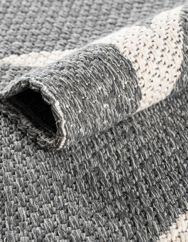 Dark Gray 8' 5 x 11' 4 Decatur Rectangle Area Rug 100% Cotton All Natural Sustainable Eco-Friendly Carpet for Dining Living Office Dorm Rooms for Sale at Rug Engine