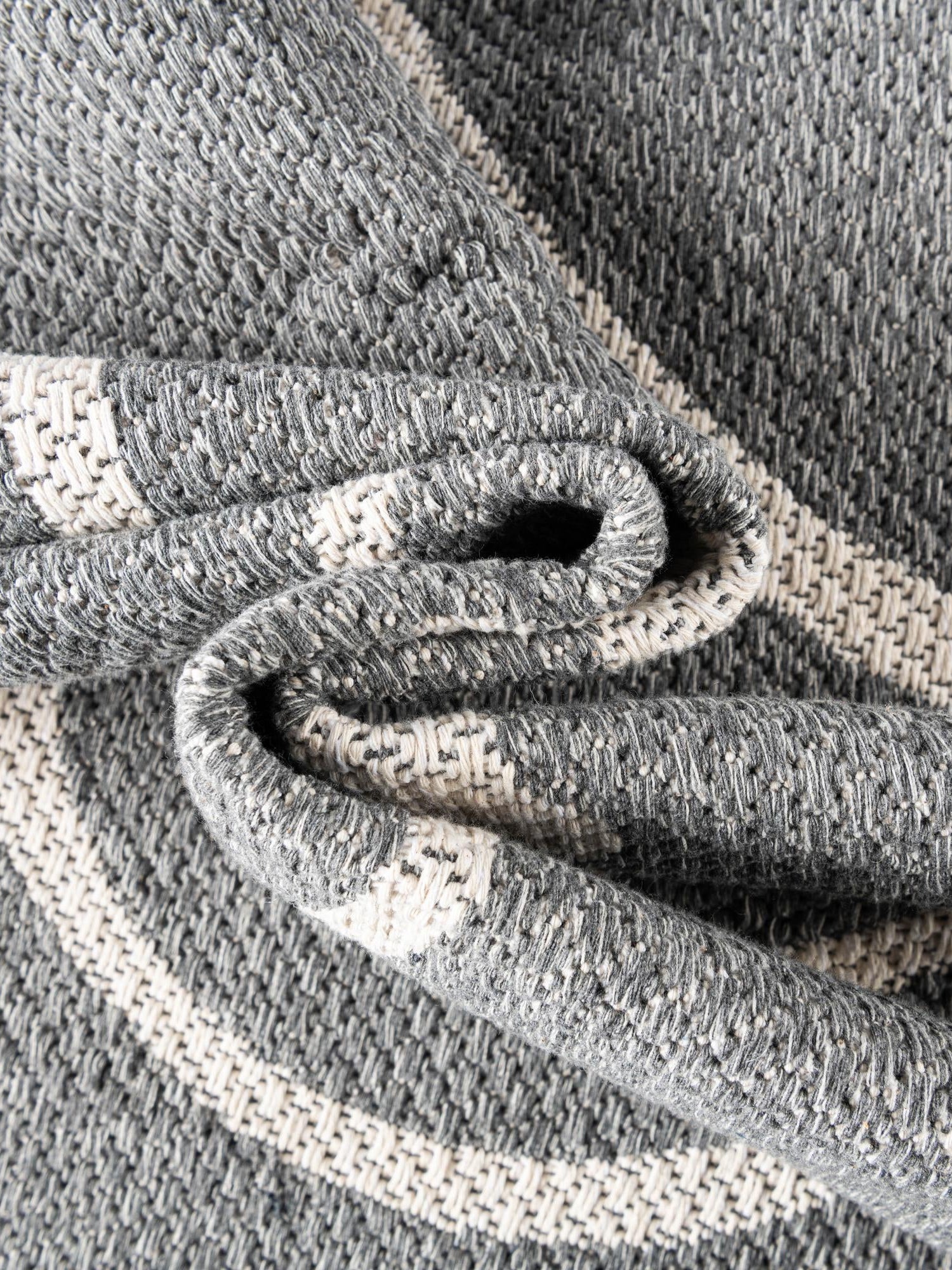 Dark Gray 6' 4 x 9' Decatur Rectangle Area Rug 100% Cotton All Natural Sustainable Eco-Friendly Carpet for Dining Living Office Dorm Rooms for Sale at Rug Engine