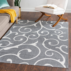 Dark Gray 7' 5 x 10' Decatur Rectangle Area Rug 100% Cotton All Natural Sustainable Eco-Friendly Carpet for Dining Living Office Dorm Rooms for Sale at Rug Engine