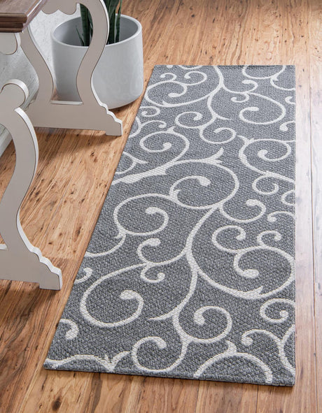Dark Gray 2' x 7' 10 Decatur Runner Area Rug 100% Cotton All Natural Sustainable Eco-Friendly Carpet for Dining Living Office Dorm Rooms for Sale at Rug Engine