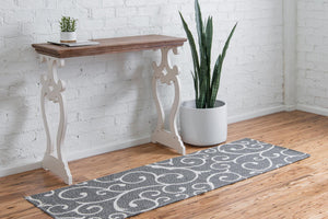 Dark Gray 2' x 7' 10 Decatur Runner Area Rug 100% Cotton All Natural Sustainable Eco-Friendly Carpet for Dining Living Office Dorm Rooms for Sale at Rug Engine