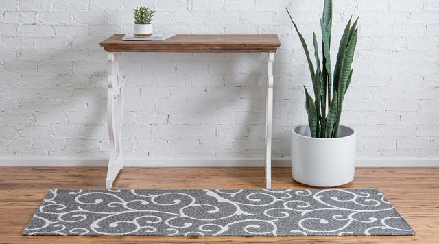 Dark Gray 2' x 6' Decatur Runner Area Rug 100% Cotton All Natural Sustainable Eco-Friendly Carpet for Dining Living Office Dorm Rooms for Sale at Rug Engine