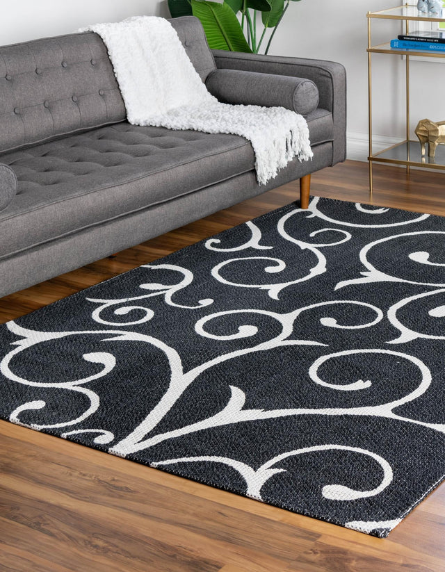 Black 8' 5 x 11' 4 Decatur Rectangle Area Rug 100% Cotton All Natural Sustainable Eco-Friendly Carpet for Dining Living Office Dorm Rooms for Sale at Rug Engine