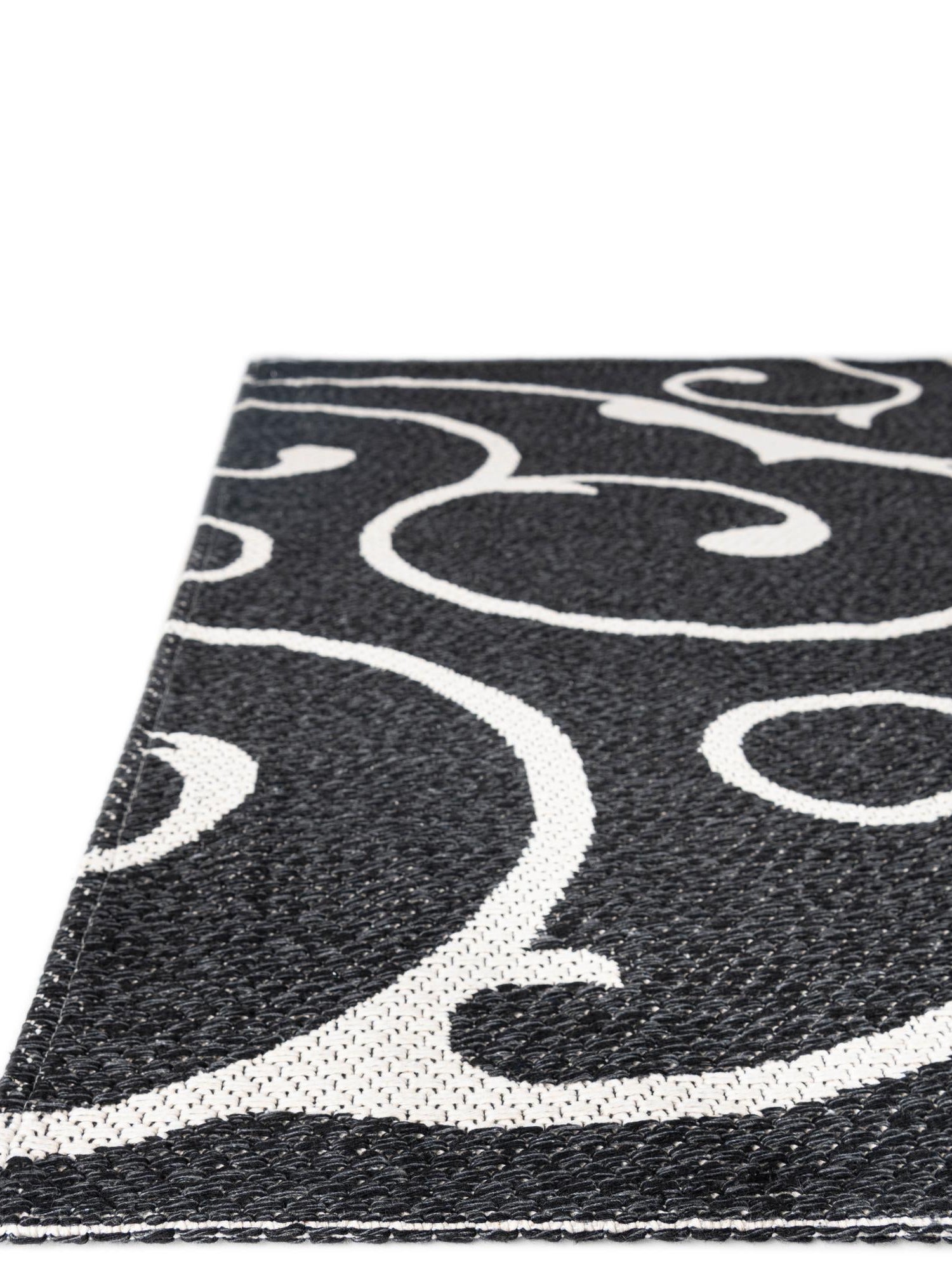 Black 5' x 7' 2 Decatur Rectangle Area Rug 100% Cotton All Natural Sustainable Eco-Friendly Carpet for Dining Living Office Dorm Rooms for Sale at Rug Engine