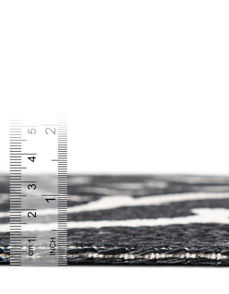 Black 2' x 6' Decatur Runner Area Rug 100% Cotton All Natural Sustainable Eco-Friendly Carpet for Dining Living Office Dorm Rooms for Sale at Rug Engine