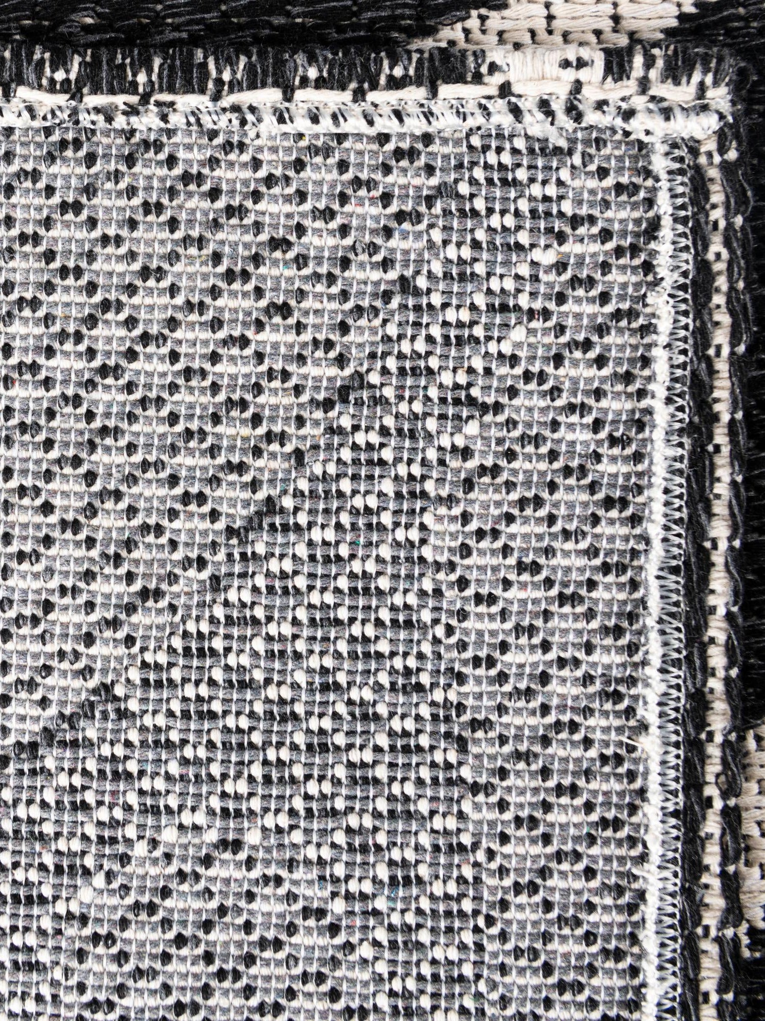 Black 2' x 6' Decatur Runner Area Rug 100% Cotton All Natural Sustainable Eco-Friendly Carpet for Dining Living Office Dorm Rooms for Sale at Rug Engine