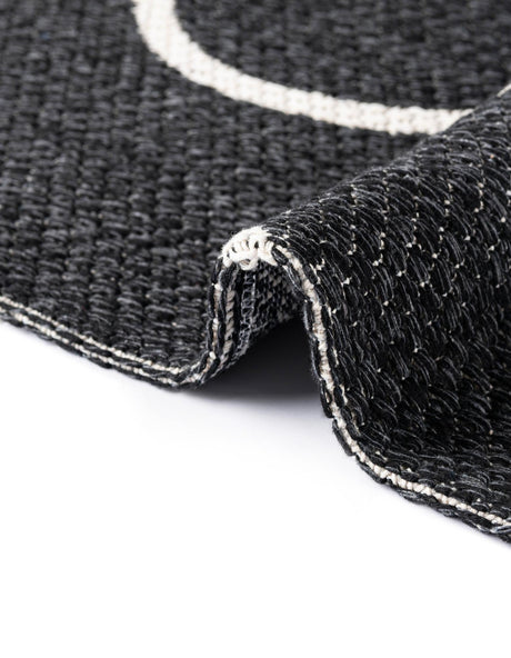 Black 2' x 6' Decatur Runner Area Rug 100% Cotton All Natural Sustainable Eco-Friendly Carpet for Dining Living Office Dorm Rooms for Sale at Rug Engine