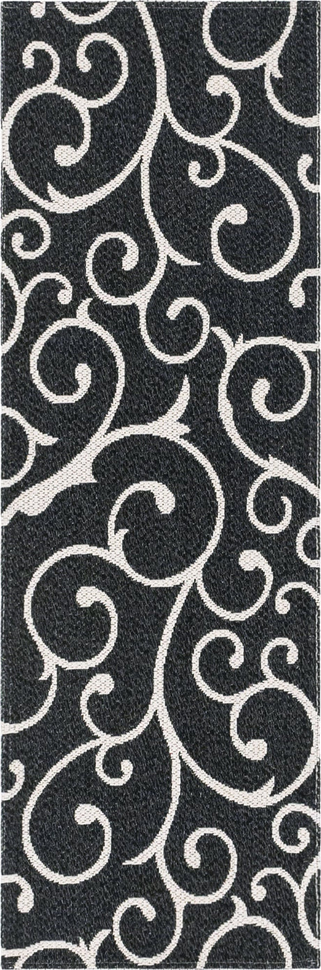 Black 2' x 6' Decatur Runner Area Rug 100% Cotton All Natural Sustainable Eco-Friendly Carpet for Dining Living Office Dorm Rooms for Sale at Rug Engine