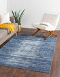 Navy Blue 4' 2 x 6' 1 Decatur Rectangle Area Rug 100% Cotton All Natural Sustainable Eco-Friendly Carpet for Dining Living Office Dorm Rooms for Sale at Rug Engine