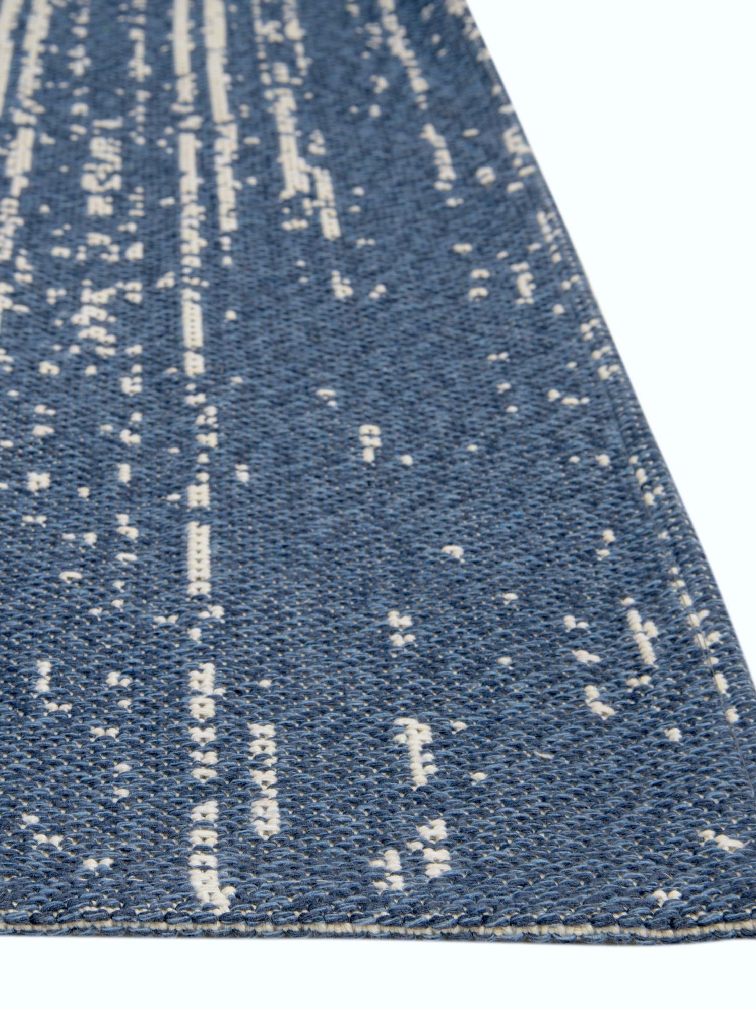 Navy Blue 6' 4 x 9' Decatur Rectangle Area Rug 100% Cotton All Natural Sustainable Eco-Friendly Carpet for Dining Living Office Dorm Rooms for Sale at Rug Engine