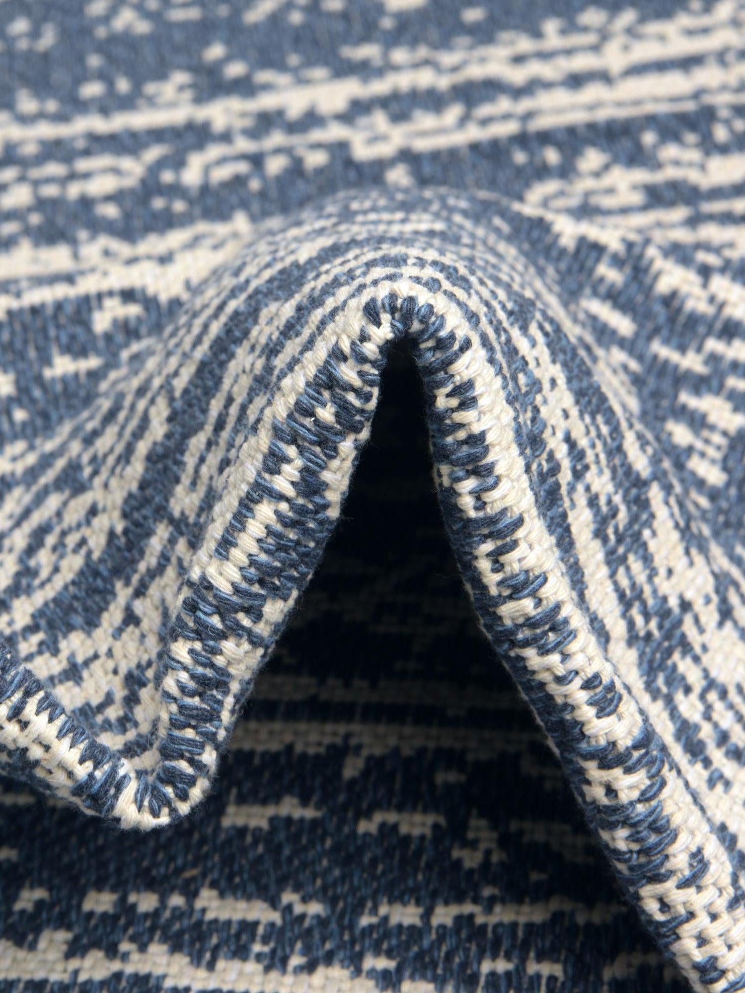 Navy Blue 7' 5 x 10' Decatur Rectangle Area Rug 100% Cotton All Natural Sustainable Eco-Friendly Carpet for Dining Living Office Dorm Rooms for Sale at Rug Engine