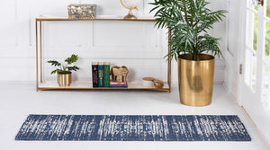 Navy Blue 2' x 6' Decatur Runner Area Rug 100% Cotton All Natural Sustainable Eco-Friendly Carpet for Dining Living Office Dorm Rooms for Sale at Rug Engine