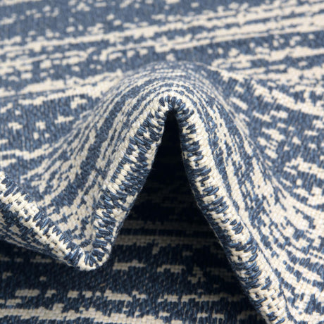 Navy Blue 2' 2 x 7' 4 Decatur Runner Area Rug 100% Cotton All Natural Sustainable Eco-Friendly Carpet for Dining Living Office Dorm Rooms for Sale at Rug Engine