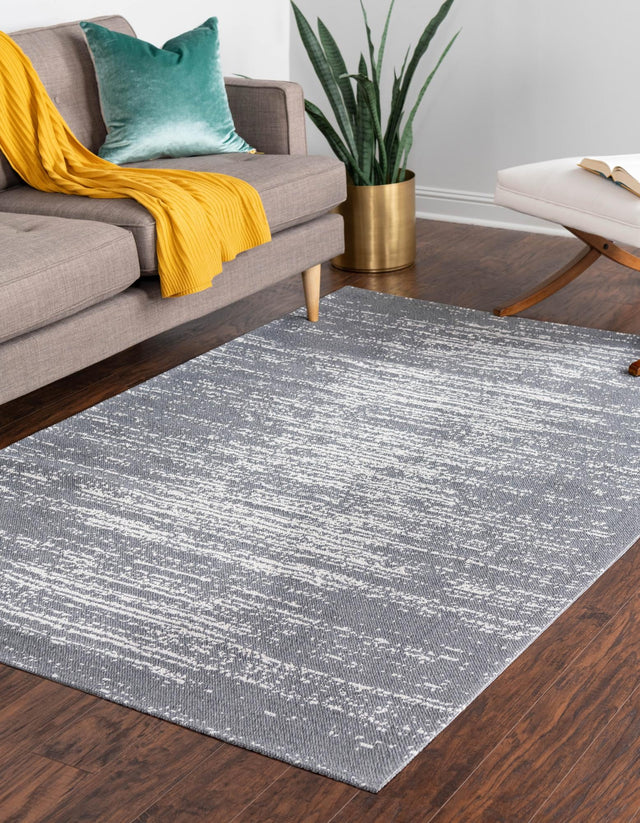 Dark Gray 6' 4 x 9' Decatur Rectangle Area Rug 100% Cotton All Natural Sustainable Eco-Friendly Carpet for Dining Living Office Dorm Rooms for Sale at Rug Engine