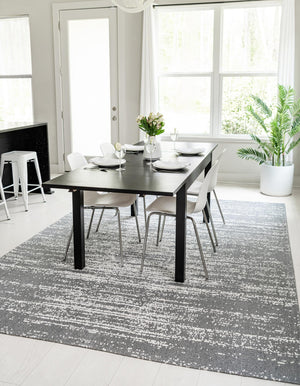 Dark Gray 8' 5 x 11' 4 Decatur Rectangle Area Rug 100% Cotton All Natural Sustainable Eco-Friendly Carpet for Dining Living Office Dorm Rooms for Sale at Rug Engine