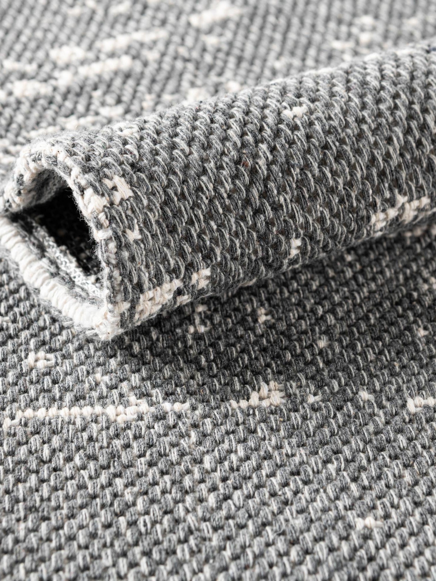 Dark Gray 6' 4 x 9' Decatur Rectangle Area Rug 100% Cotton All Natural Sustainable Eco-Friendly Carpet for Dining Living Office Dorm Rooms for Sale at Rug Engine