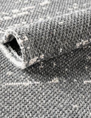 Dark Gray 6' 4 x 9' Decatur Rectangle Area Rug 100% Cotton All Natural Sustainable Eco-Friendly Carpet for Dining Living Office Dorm Rooms for Sale at Rug Engine