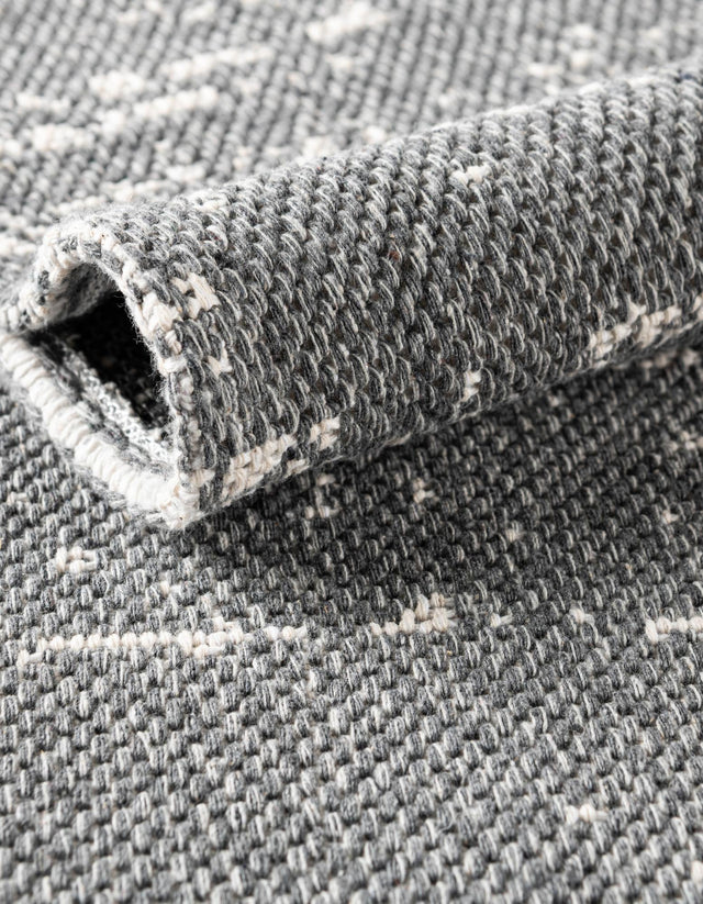 Dark Gray 6' 4 x 9' Decatur Rectangle Area Rug 100% Cotton All Natural Sustainable Eco-Friendly Carpet for Dining Living Office Dorm Rooms for Sale at Rug Engine