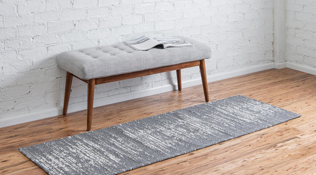 Dark Gray 2' x 7' 10 Decatur Runner Area Rug 100% Cotton All Natural Sustainable Eco-Friendly Carpet for Dining Living Office Dorm Rooms for Sale at Rug Engine