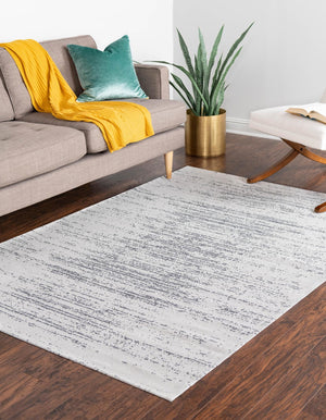 Ivory 5' x 7' 2 Decatur Rectangle Area Rug 100% Cotton All Natural Sustainable Eco-Friendly Carpet for Dining Living Office Dorm Rooms for Sale at Rug Engine