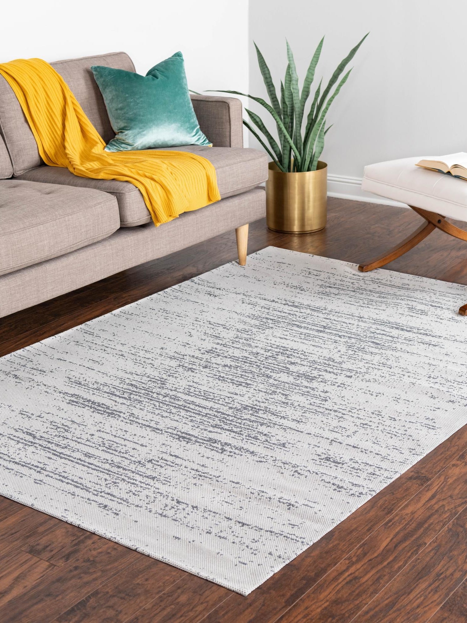Ivory 2' 2 x 3' Decatur Rectangle Area Rug 100% Cotton All Natural Sustainable Eco-Friendly Carpet for Dining Living Office Dorm Rooms for Sale at Rug Engine