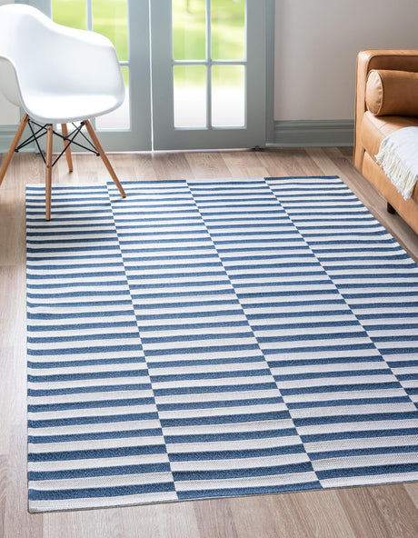 Navy Blue 2' 2 x 3' 1 Decatur Rectangle Area Rug 100% Cotton All Natural Sustainable Eco-Friendly Carpet for Dining Living Office Dorm Rooms for Sale at Rug Engine