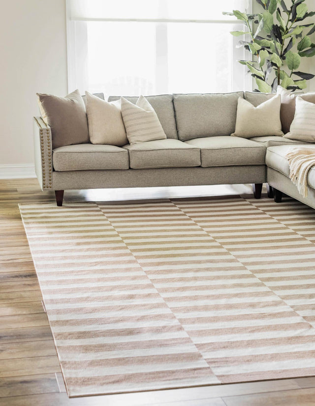 Taupe 7' 5 x 10' Decatur Rectangle Area Rug 100% Cotton All Natural Sustainable Eco-Friendly Carpet for Dining Living Office Dorm Rooms for Sale at Rug Engine