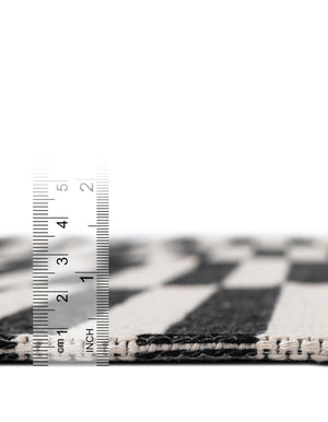 Black 4' 2 x 6' Decatur Rectangle Area Rug 100% Cotton All Natural Sustainable Eco-Friendly Carpet for Dining Living Office Dorm Rooms for Sale at Rug Engine