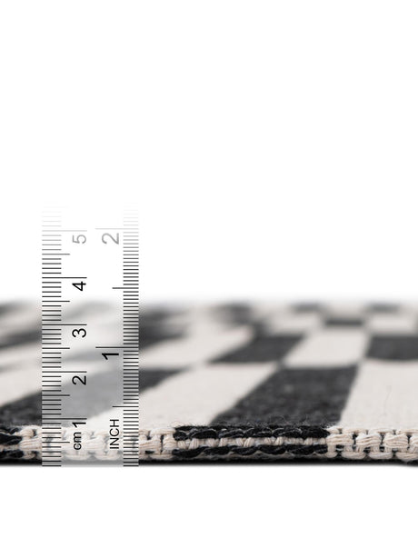 Black 4' 2 x 6' Decatur Rectangle Area Rug 100% Cotton All Natural Sustainable Eco-Friendly Carpet for Dining Living Office Dorm Rooms for Sale at Rug Engine