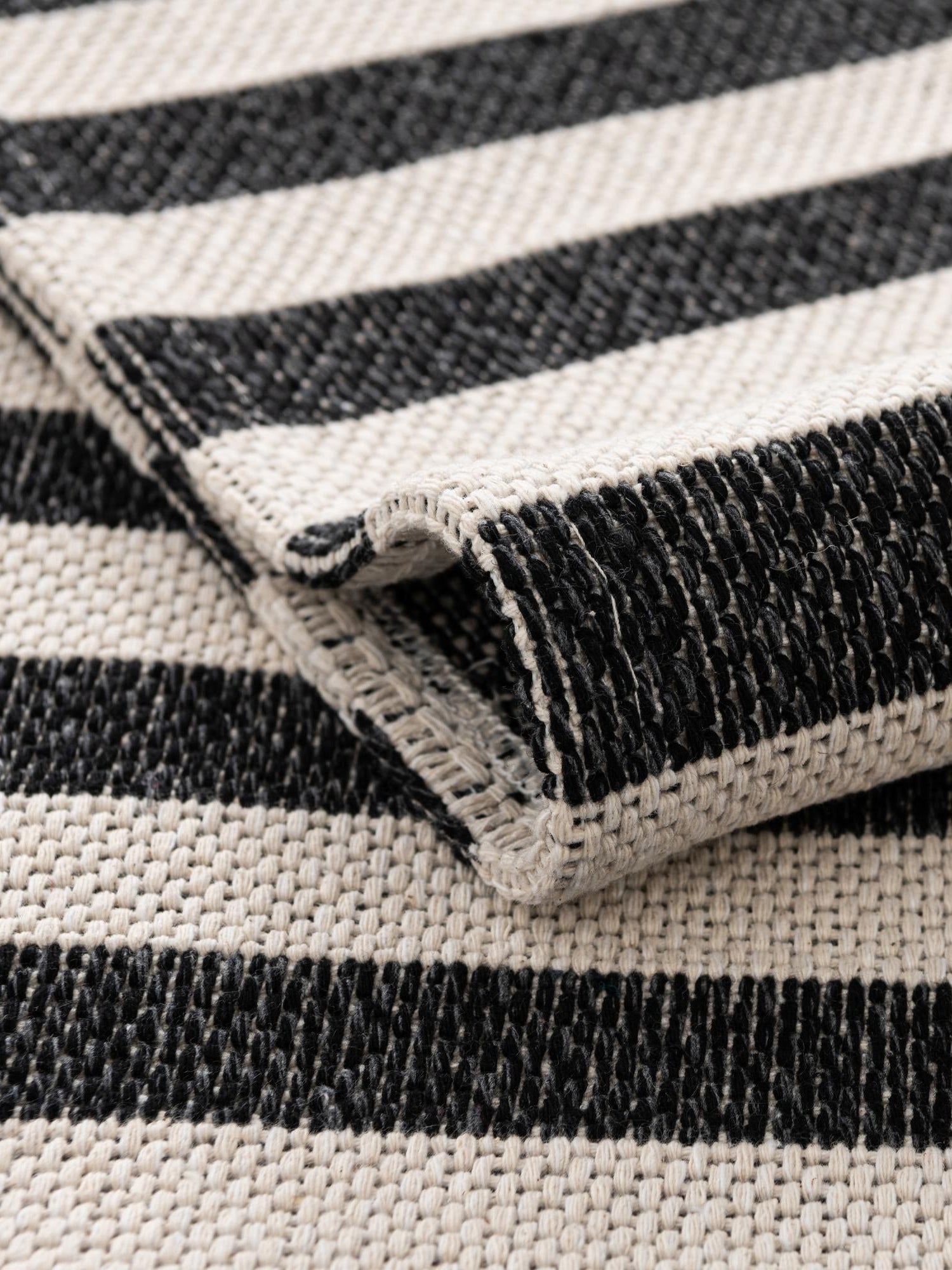 Black 5' x 7' 2 Decatur Rectangle Area Rug 100% Cotton All Natural Sustainable Eco-Friendly Carpet for Dining Living Office Dorm Rooms for Sale at Rug Engine