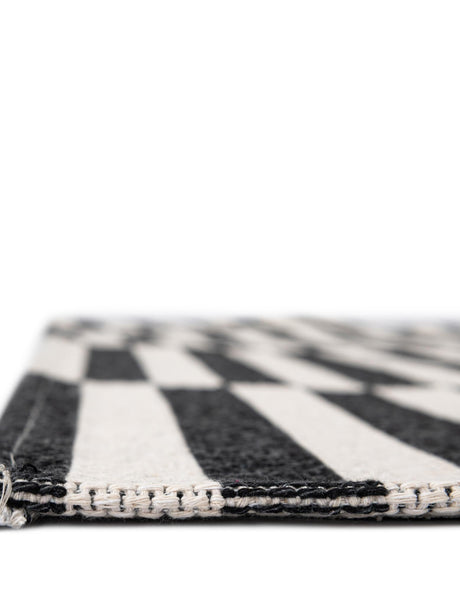 Black 2' 2 x 3' 1 Decatur Rectangle Area Rug 100% Cotton All Natural Sustainable Eco-Friendly Carpet for Dining Living Office Dorm Rooms for Sale at Rug Engine